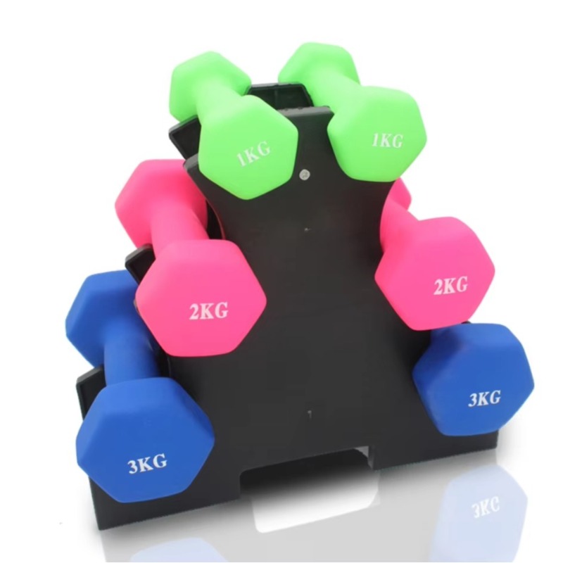 Home Gym Fitness - ชั้นวางดัมเบล 3 ชั้น สำหรับอุปกรณ์ออกกำลังกายที่บ้าน โครงสร้างเหล็กแข็งแรง ทนทาน