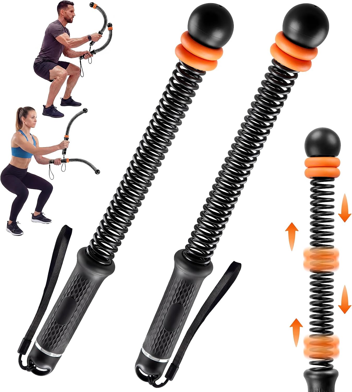 Home Gym Portable - เชือกออกกำลังกายแบบปรับได้สำหรับยิมที่บ้าน - เชือกฝึกซ้อมไร้สาย อุปกรณ์ฟิตเนสสำหรับผู้ชายและผู้หญิง เชือกออกกำลังกายแบบพกพาสำหรับการเสริมสร้างความแข็งแรง การฝึก