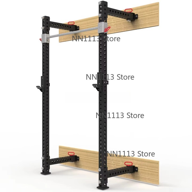 Home Gym Folding Rack - อุปกรณ์ออกกำลังกาย W6301 ชั้นวางติดผนังแบบพับได้ 41.5 นิ้ว, ชั้นวางแบบ