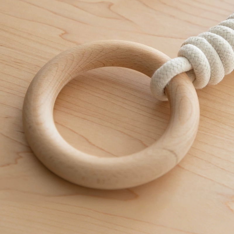 Gymnastic Rings Wooden - ห่วงแขวนเตียง, อุปกรณ์ไม้เนื้อแข็งสำหรับการฝึกซ้อมที่บ้าน, ยิมนาสติกฟิตเนส, และห้องเด็ก