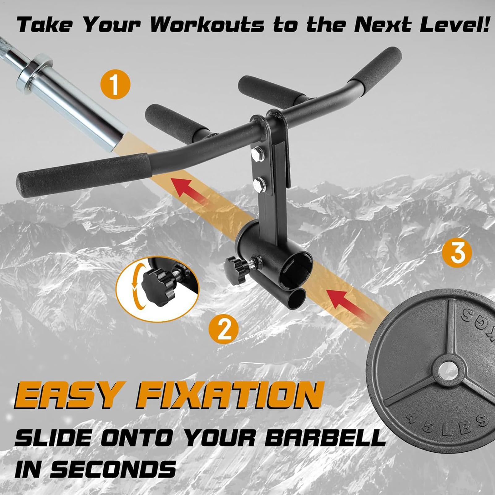 Home Gym Smith - อุปกรณ์เสริมทีบาร์โรว์ แบบมีสลักล็อค ด้ามจับกันลื่น สำหรับบริหารแขน ข้อมือ และกล้ามเนื้อแกนกลางลำตัว