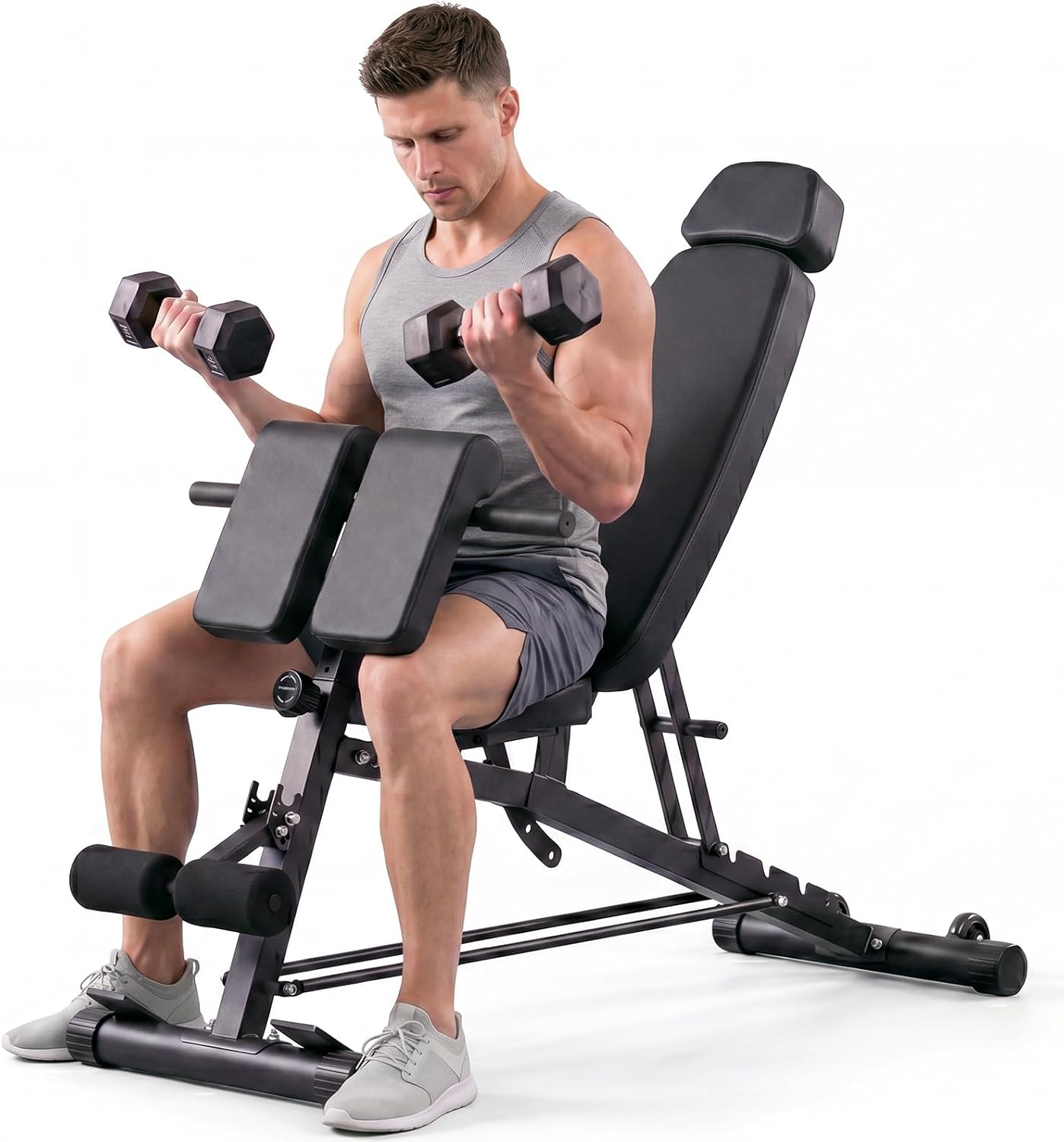 Home Gym Leg Extension Machine - ม้านั่งปรับระดับได้สำหรับออกกำลังกายที่บ้าน ใช้สำหรับยกน้ำหนักแบบ Bench Press ปรับได้ทั้งแบบราบ เอียง