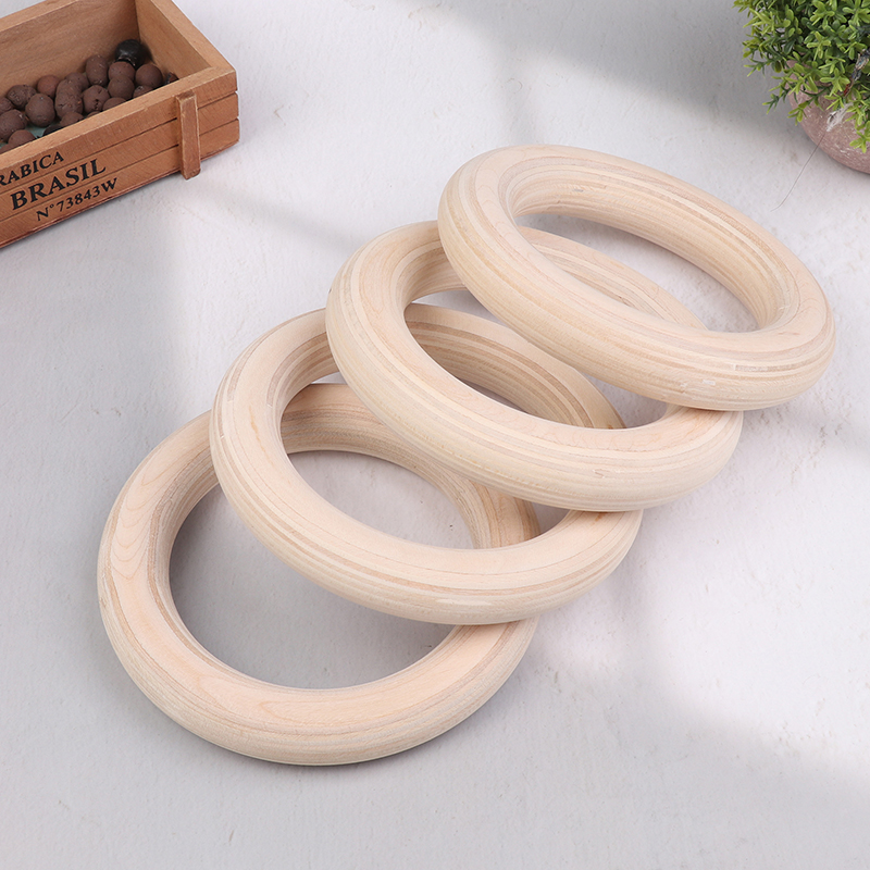 Gymnastic Rings Wooden - ห่วงยิมนาสติกแบบพกพา 2 ชิ้น/คู่ ห่วงไม้สำหรับออกกำลังกาย ฝึกความแข็งแรงของไหล่ ฟิตเนสที่บ้าน