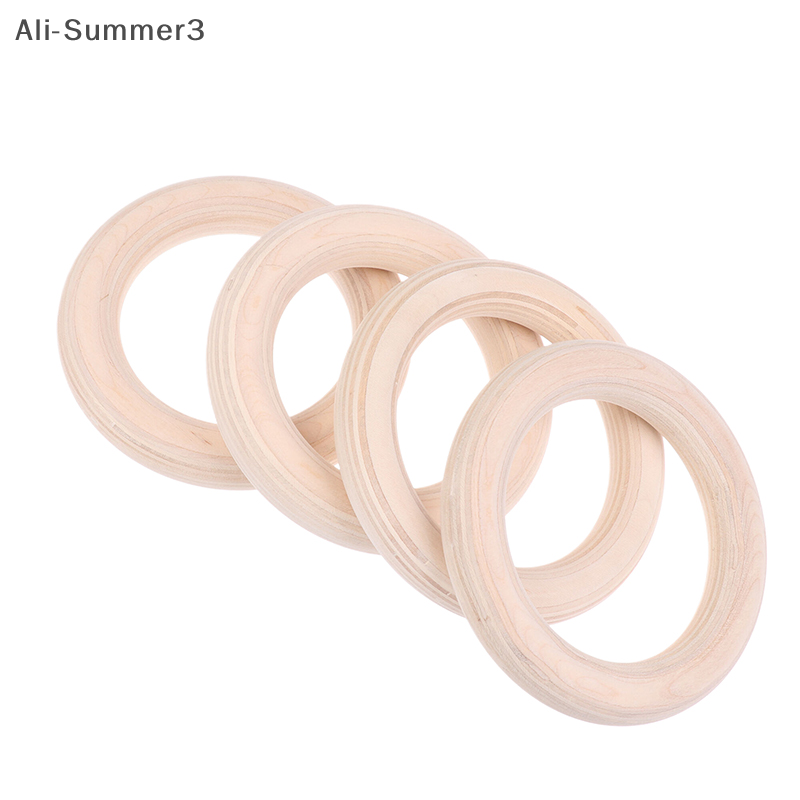 Gymnastic Rings Wooden - แหวนไม้ 2 ชิ้น/คู่ สำหรับออกกำลังกายแบบพกพา แหวนยิมนาสติก แหวนฝึกความแข็งแรงของไหล่