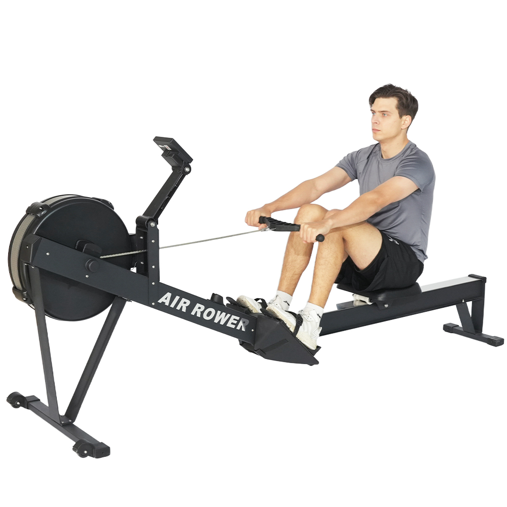 Home Gym Rowing Machine - เครื่องกรรเชียงบกแบบพับได้ ทนทาน โครงสร้างเหล็ก พร้อมระบบต้านแรงด้วยอากาศ สำหรับออกกำลังกายที่บ้านและยิมเชิงพาณิชย์