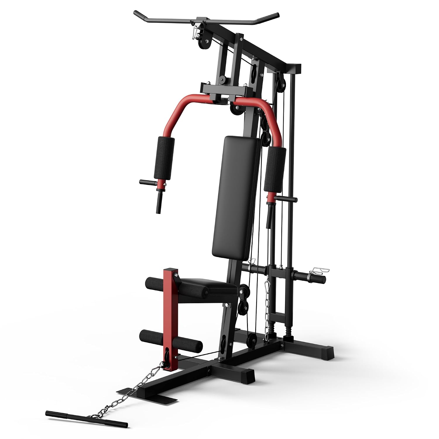 Home Gym Leg Extension Machine - เครื่องออกกำลังกายแบบครบวงจรสำหรับใช้ในบ้าน พร้อมฟังก์ชันดึงข้อศอกลง (LAT Pulldown), ท่ากดหน้าอก (Chest