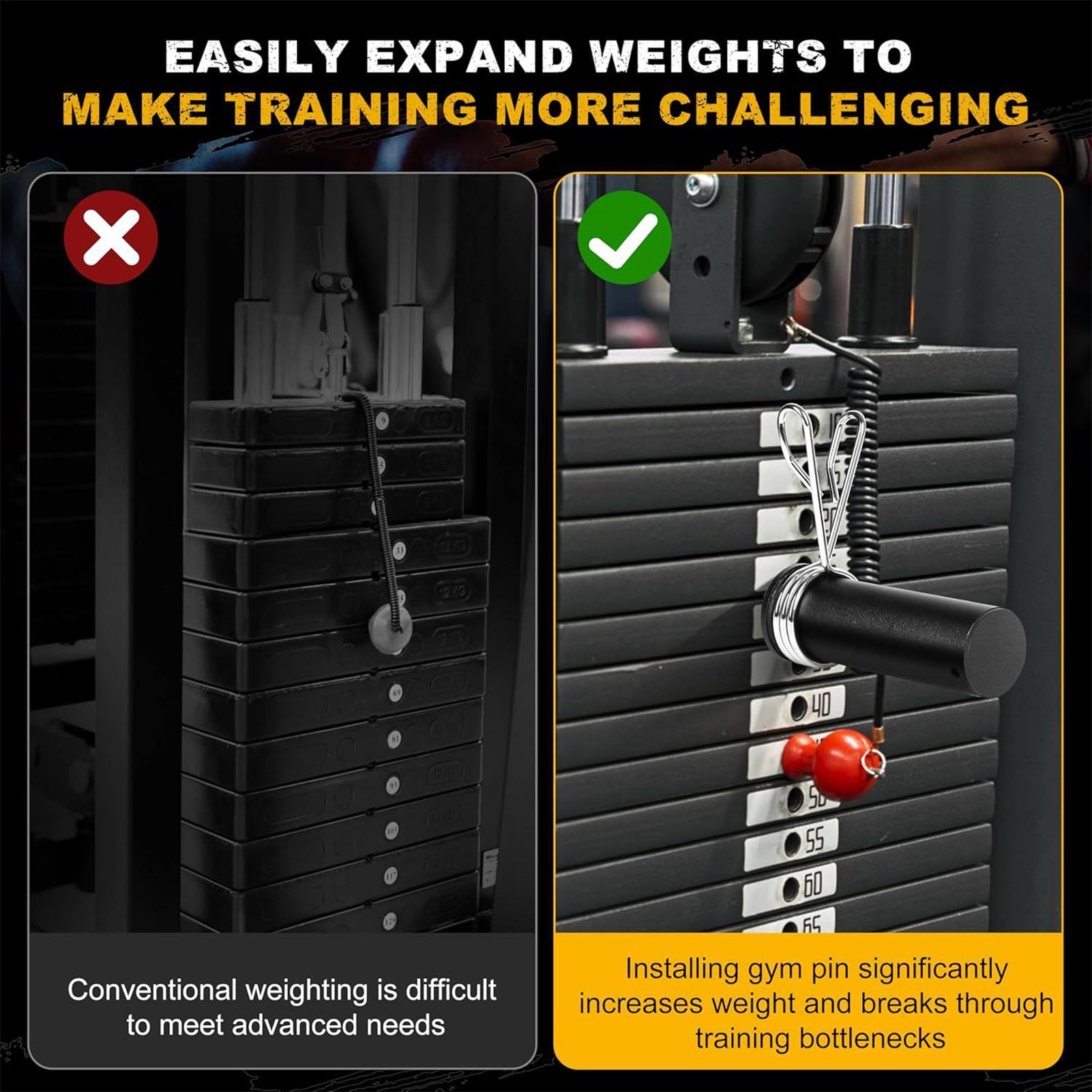 Home Gym Tunturi - ตัวล็อคแผ่นน้ำหนักแบบสปริงสำหรับเครื่องออกกำลังกาย ปลดเร็ว ใช้สำหรับเพิ่มน้ำหนักในบ้าน ฝึกความแข็งแรง ยกน้ำหนัก