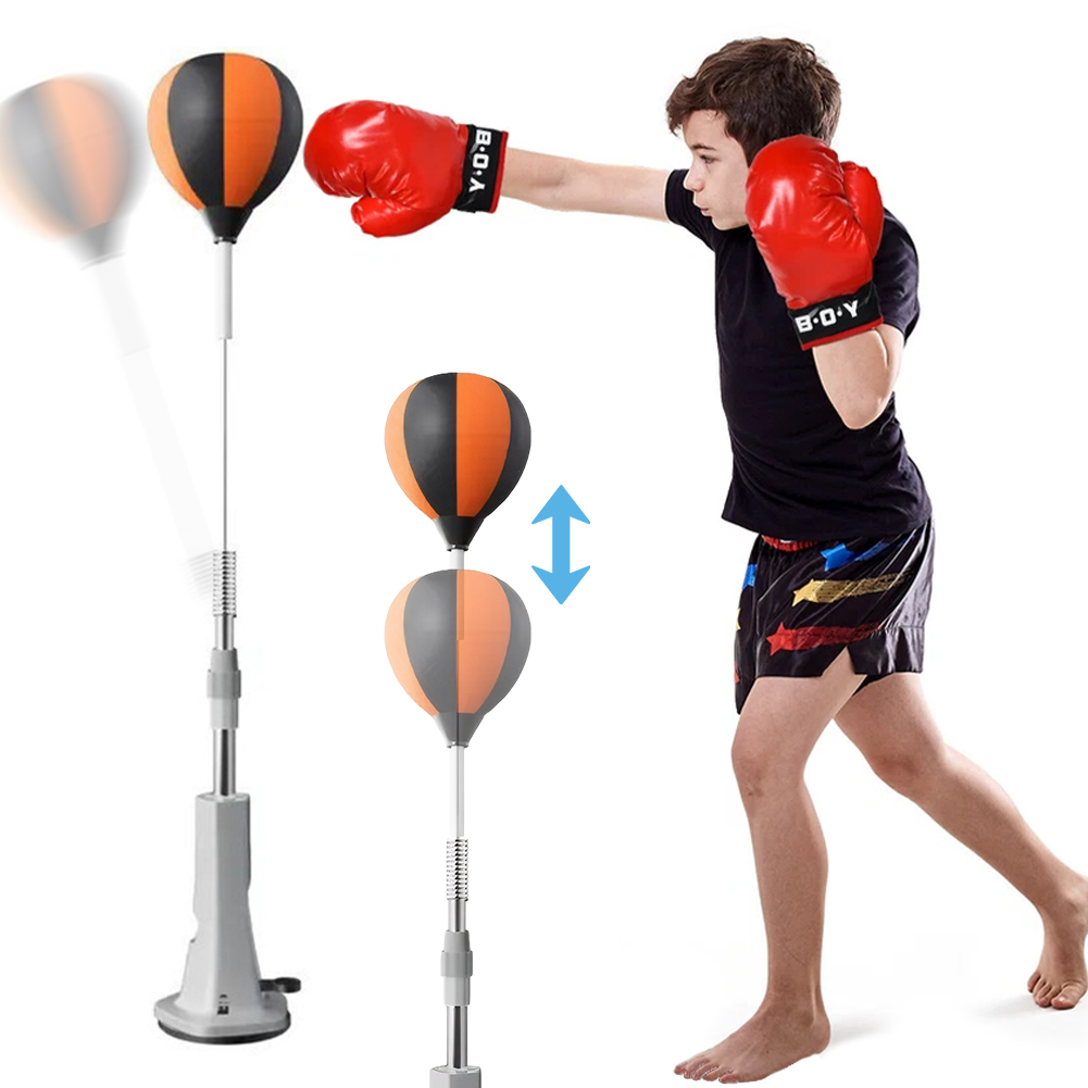 Boxing Bag Stand - ชุดกระสอบทรายพร้อมขาตั้ง ลูกบอลฝึกซ้อมรีเฟล็กซ์ ปรับความสูงได้ อุปกรณ์ฝึกซ้อมมวยและฟิตเนส