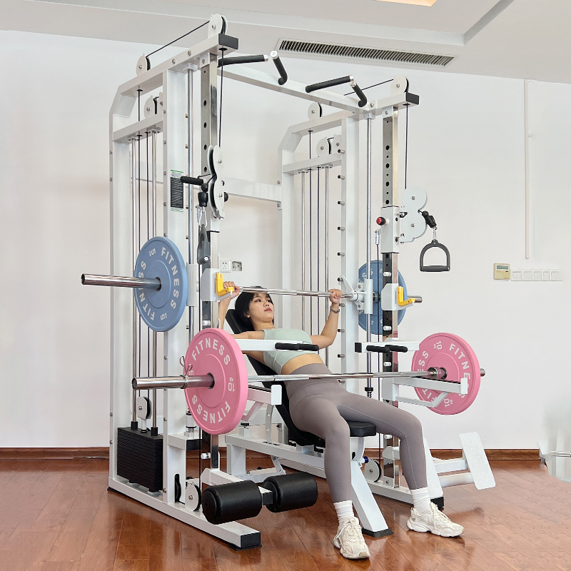 Home Gym Smith - เครื่องออกกำลังกายแบบมัลติฟังก์ชั่น สมิธแมชชีน สำหรับฝึกความแข็งแรงที่บ้าน พร้อมอุปกรณ์ยกน้ำหนักและออกกำลังกายแบบครบวงจร