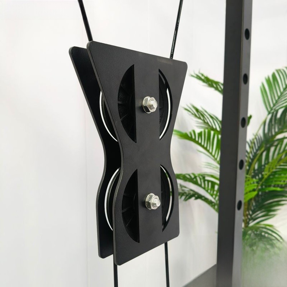 Home Gym Lat Pulldown - ระบบดึงเชือกคู่สำหรับยิมที่บ้าน ใช้ได้กับสายยางยืดสำหรับการฝึกดึงข้อศอกลง ดึงข้อศอกขึ้น ดึงหลัง และบริหารกล้ามเนื้อแกนกลางลำตัว