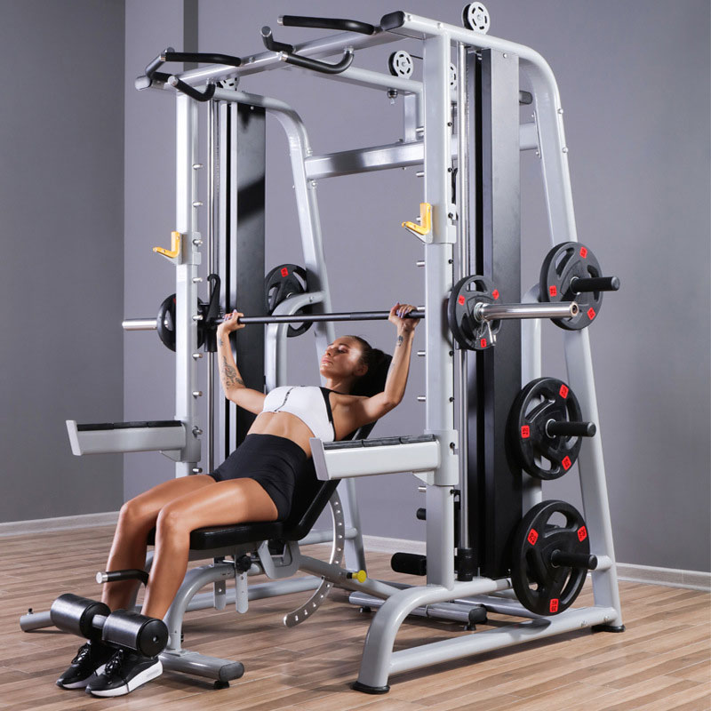 Home Gym Smith - เครื่องสมิธแมชชีนแบบเคเบิลครอสโอเวอร์ คุณภาพสูง สำหรับออกกำลังกายเสริมสร้างกล้ามเนื้อ เหมาะสำหรับใช้ในบ้าน ฟิตเนส และยิม