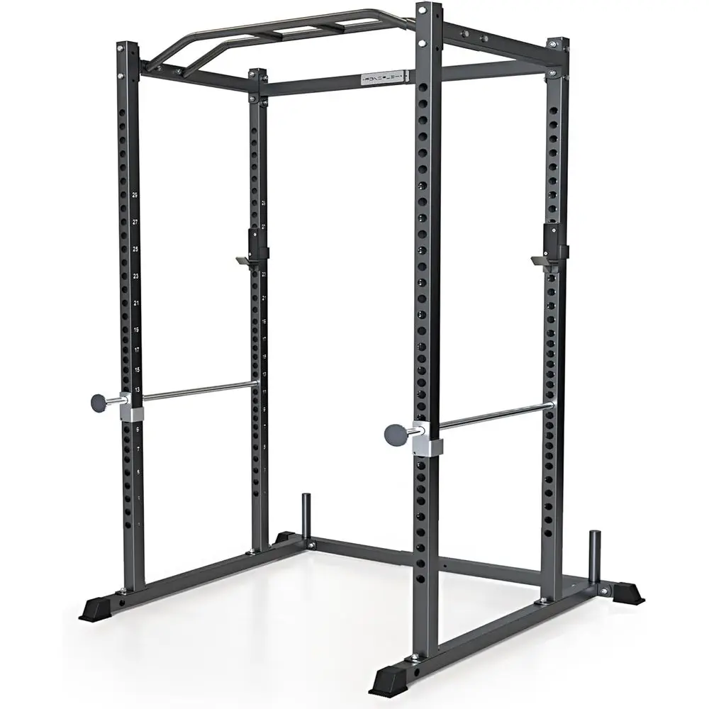 Home Gym Lat Pulldown - แร็คสควอทอเนกประสงค์พร้อมบาร์นิรภัยแข็งแรงและ J-Hook - อุปกรณ์เสริม Lat Pulldown