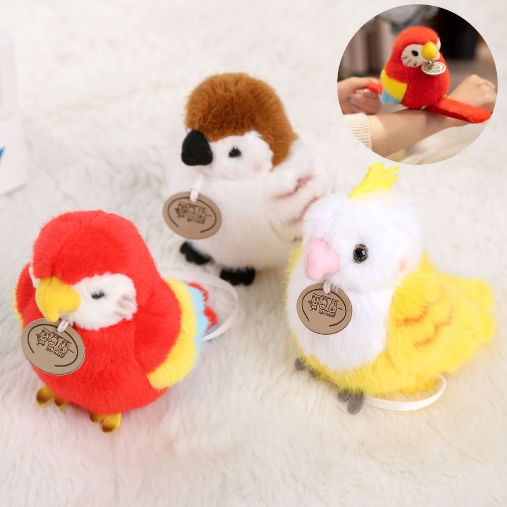 Boxing Bag Stand - จําลอง Parrot Plush จี้กระเป๋าจี้ตุ๊กตาสัตว์นก Snap สายรัดข้อมือการ์ตูน