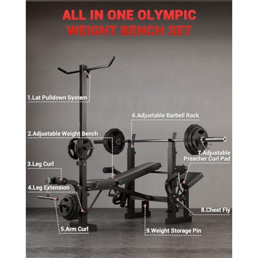 ชุดม้านั่งยกน้ำหนักแบบพับได้ 8 - Home Gym Lat Pulldown บทวิจารณ์และราคา