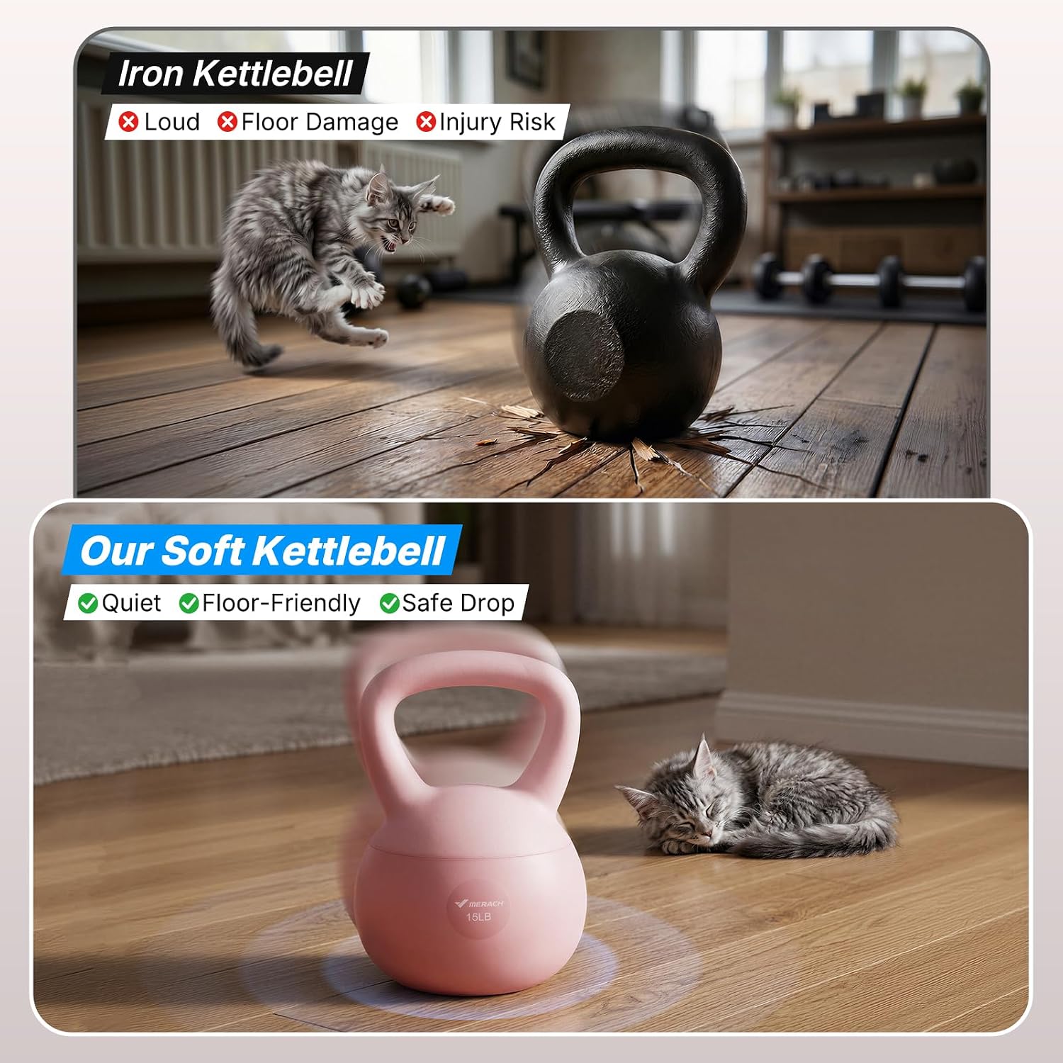 เคทเทิลเบลล์แบบนุ่มพร้อมด้ามจั - Home Gym Kettler บทวิจารณ์และราคา