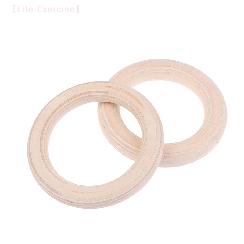 2 ชิ้น/คู่แหวนไม้แบบพกพา Cross - Gymnastic Rings Wooden บทวิจารณ์และราคา