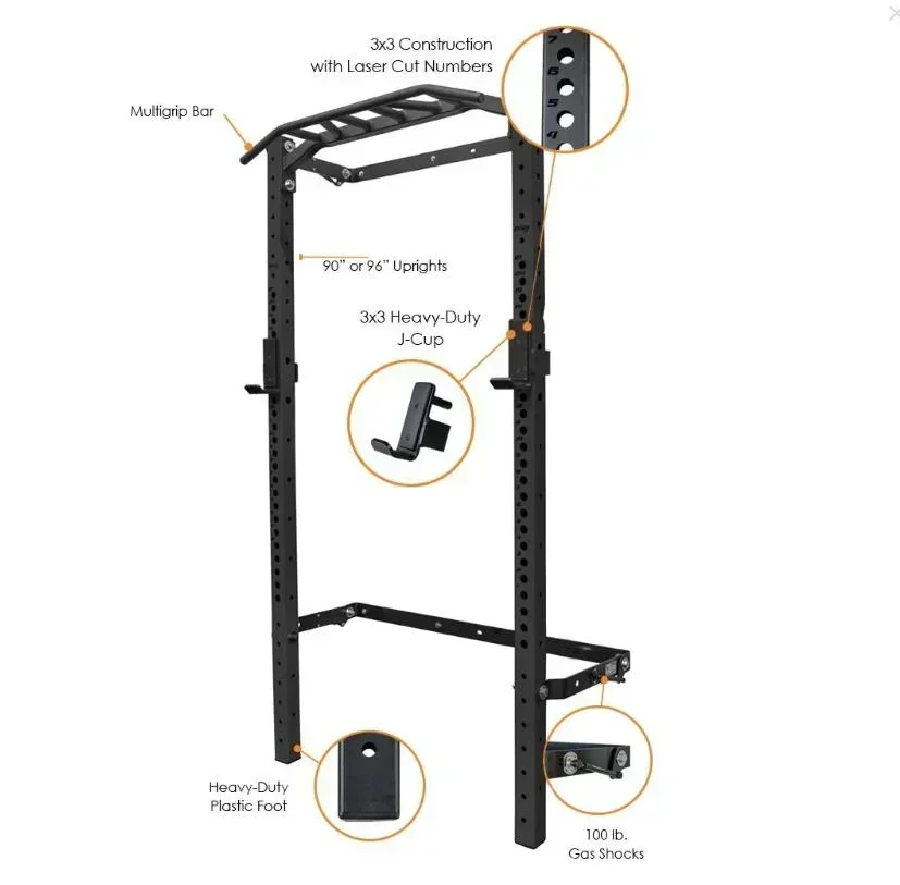 อุปกรณ์ออกกำลังกายแบบติดผนังสำ - Home Gym Folding Rack บทวิจารณ์และราคา