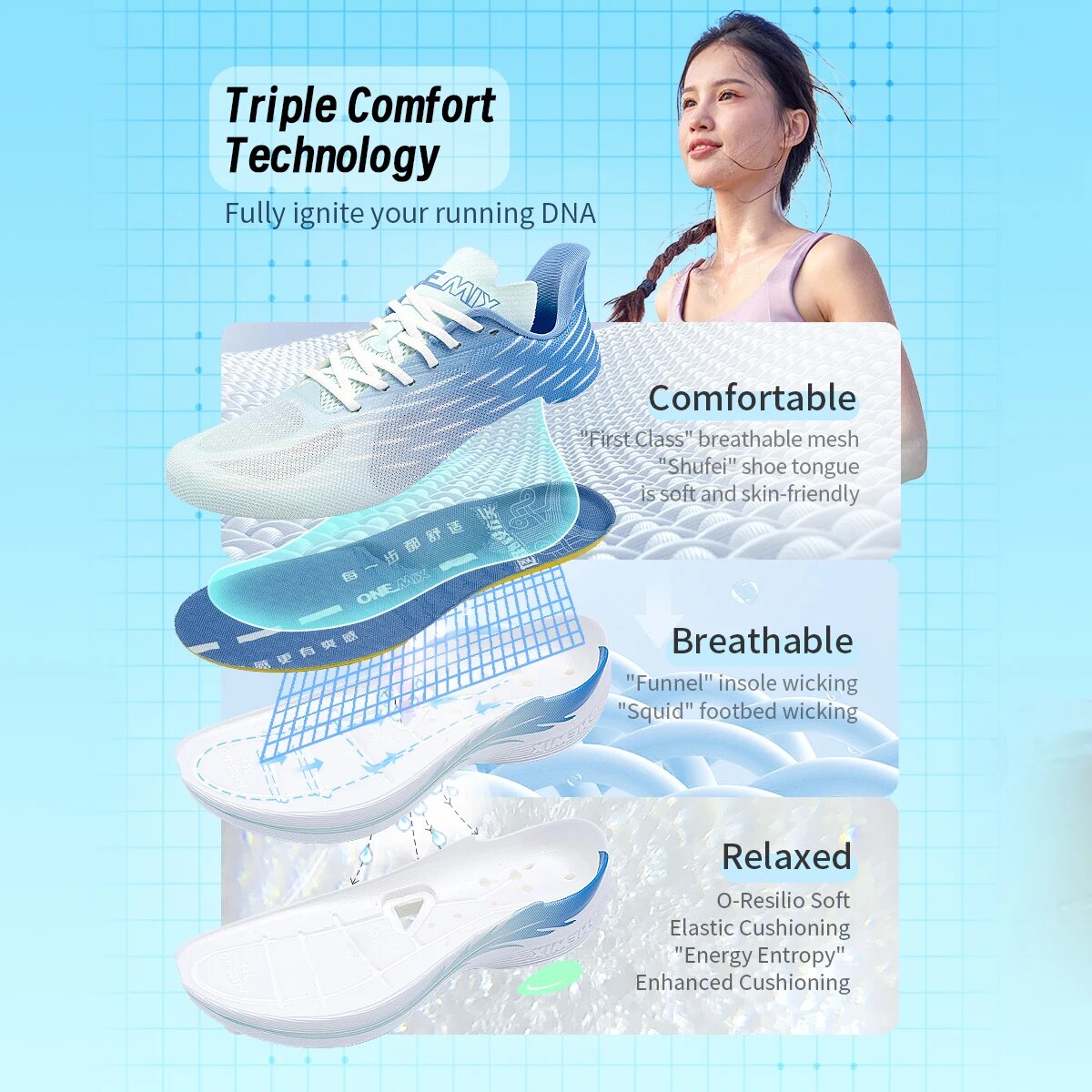รองเท้าวิ่ง Onemix 2026 Wind W - Speed Parachute Sprint บทวิจารณ์และราคา