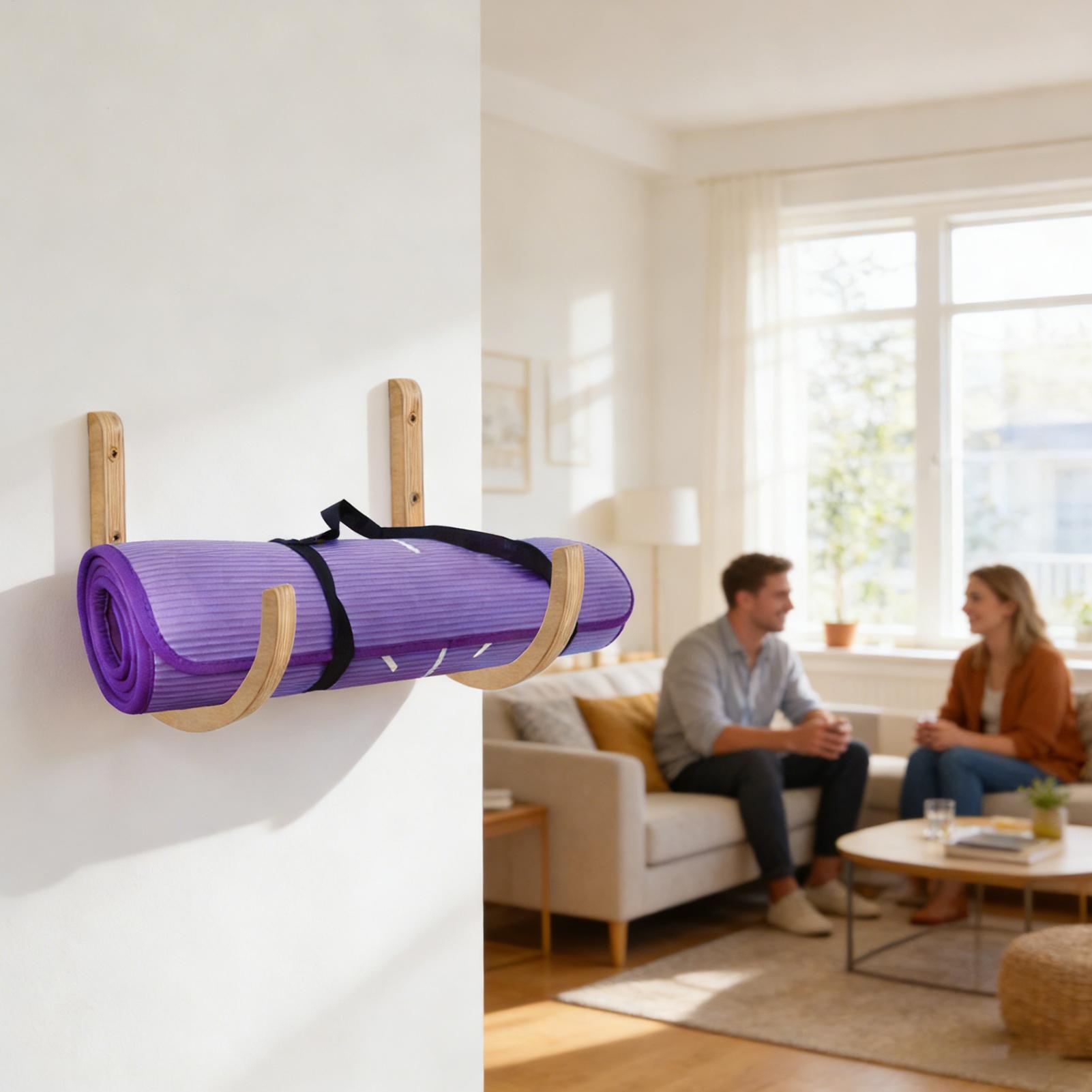 ที่วางเสื่อโยคะ 2 ชิ้น ทำจากไม - Home Gym Folding Rack บทวิจารณ์และราคา
