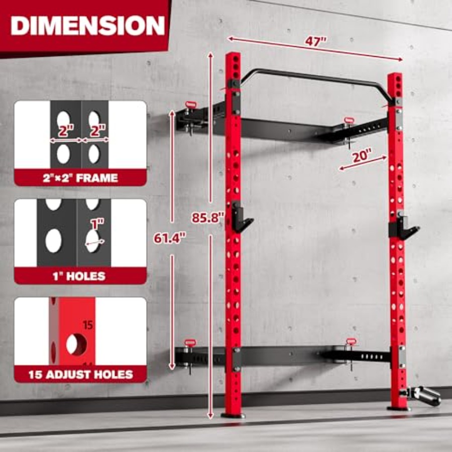แร็คสควอทพับได้สำหรับยิมที่บ้า - Home Gym Folding Rack บทวิจารณ์และราคา
