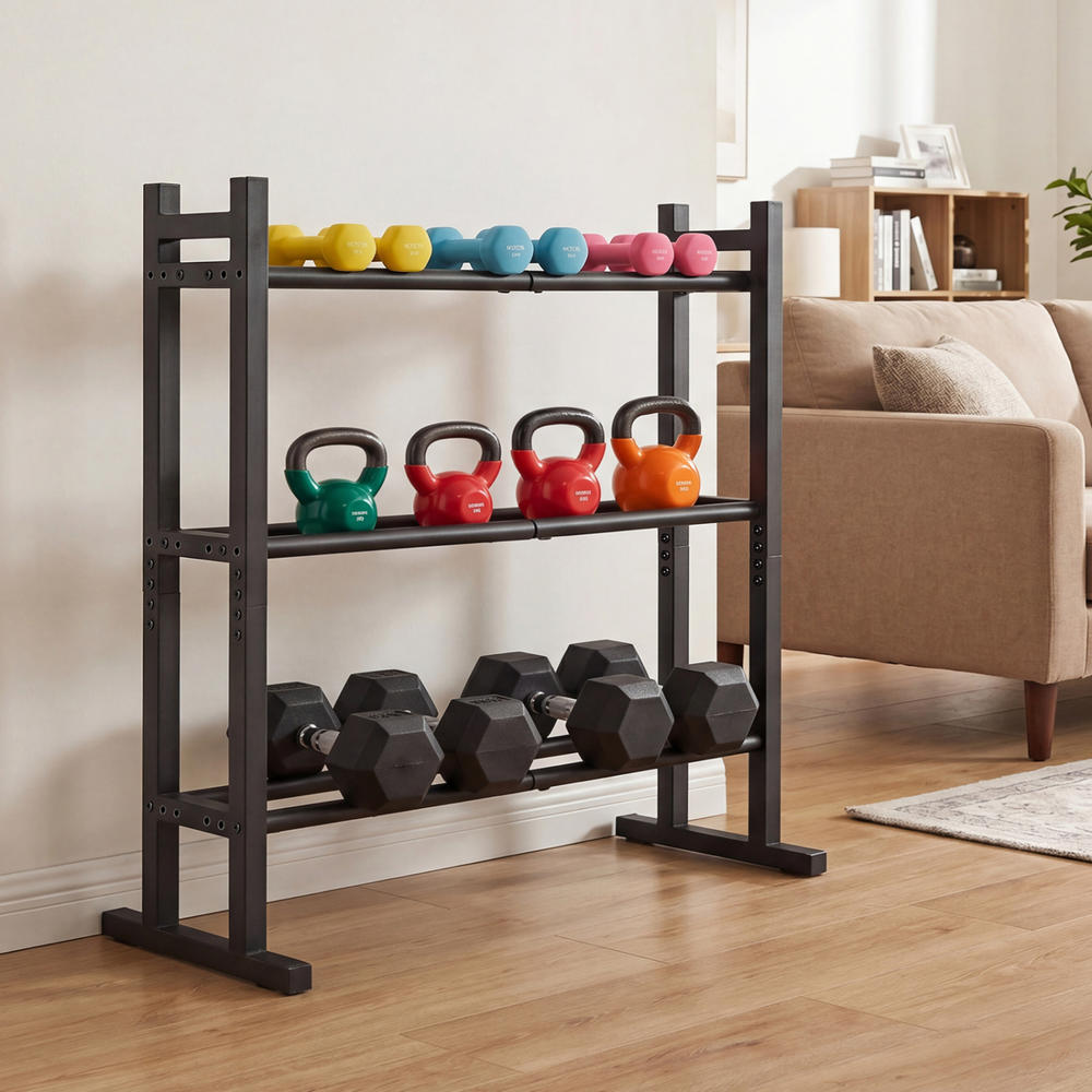 ชั้นวางดัมเบล 3 ชั้นแบบ Heavy  - Home Gym Fitness บทวิจารณ์และราคา