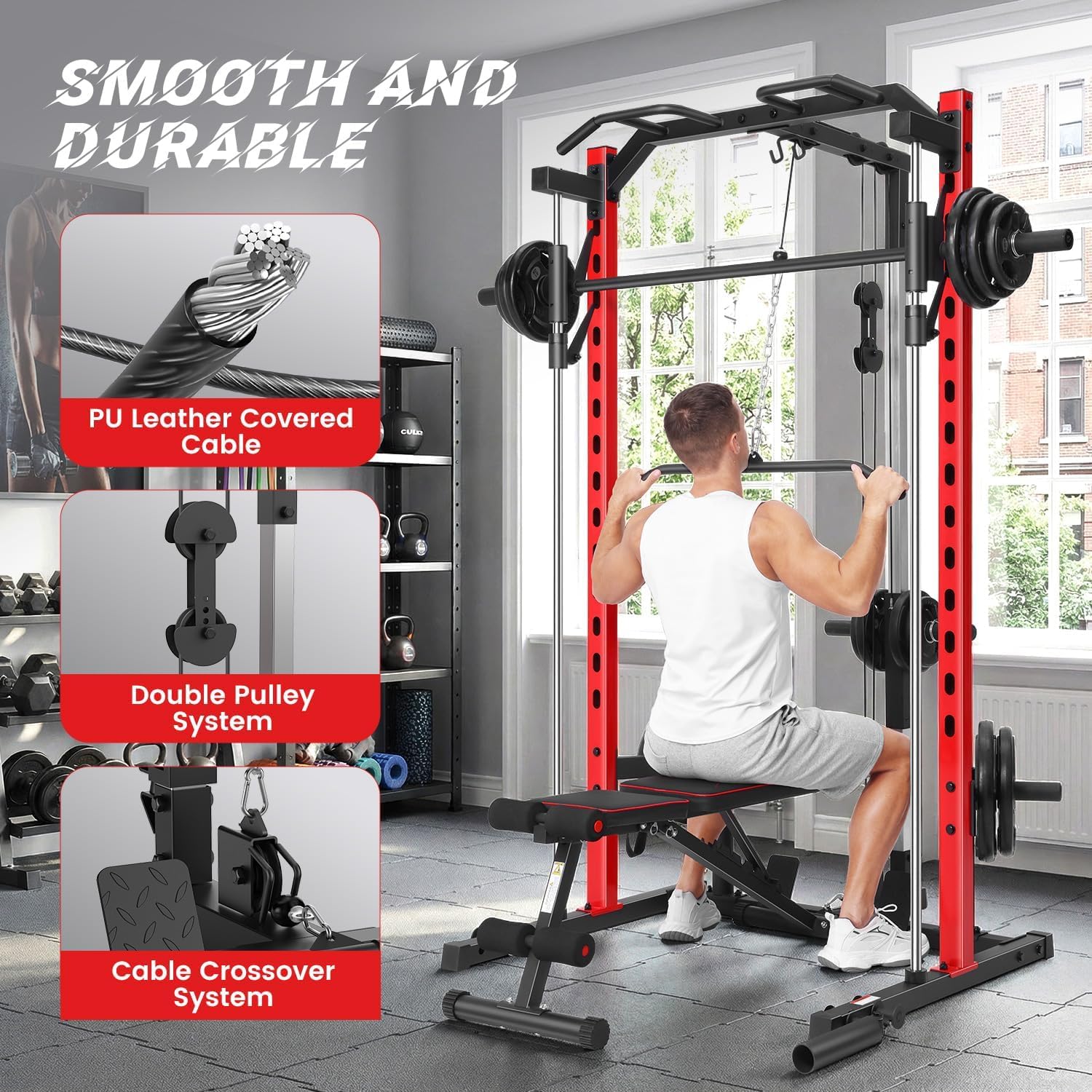 เครื่องออกกำลังกายแบบออลอินวัน - Home Gym Smith บทวิจารณ์และราคา