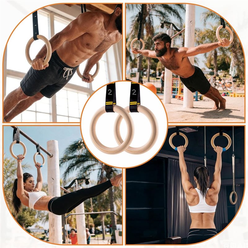 ห่วงยิมนาสติกไม้ขนาด 1.25 นิ้ว - Gymnastic Rings Wooden บทวิจารณ์และราคา