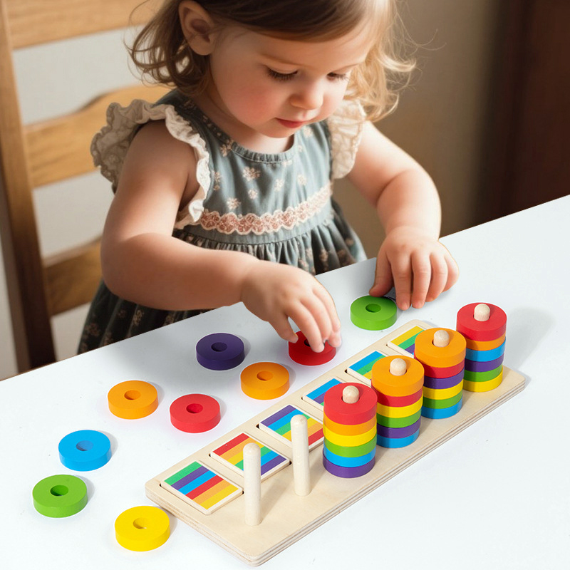 มอนเตสซอรี่ การฝึกความจำ เกมจั - Gymnastic Rings Wooden บทวิจารณ์และราคา